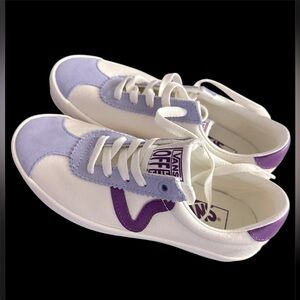 Vans White and Lavender Casual Shoes